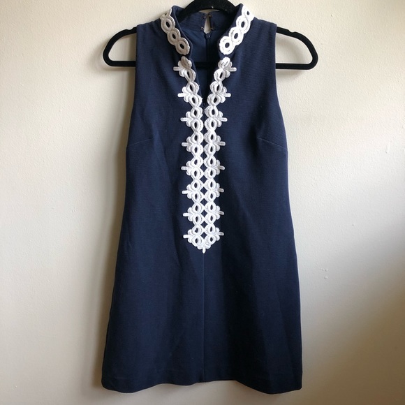 callista high collar shift dress